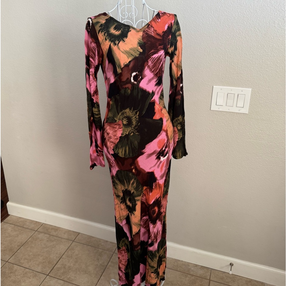 Floral Long Sleeve Maxi Dress